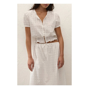 Faithfull the Brand – Santana Baumwoll-Top | Weiß