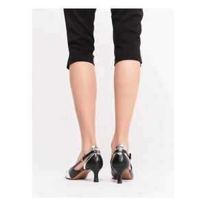 Socque Paris – Patti High Heels aus Leder | Schwarz