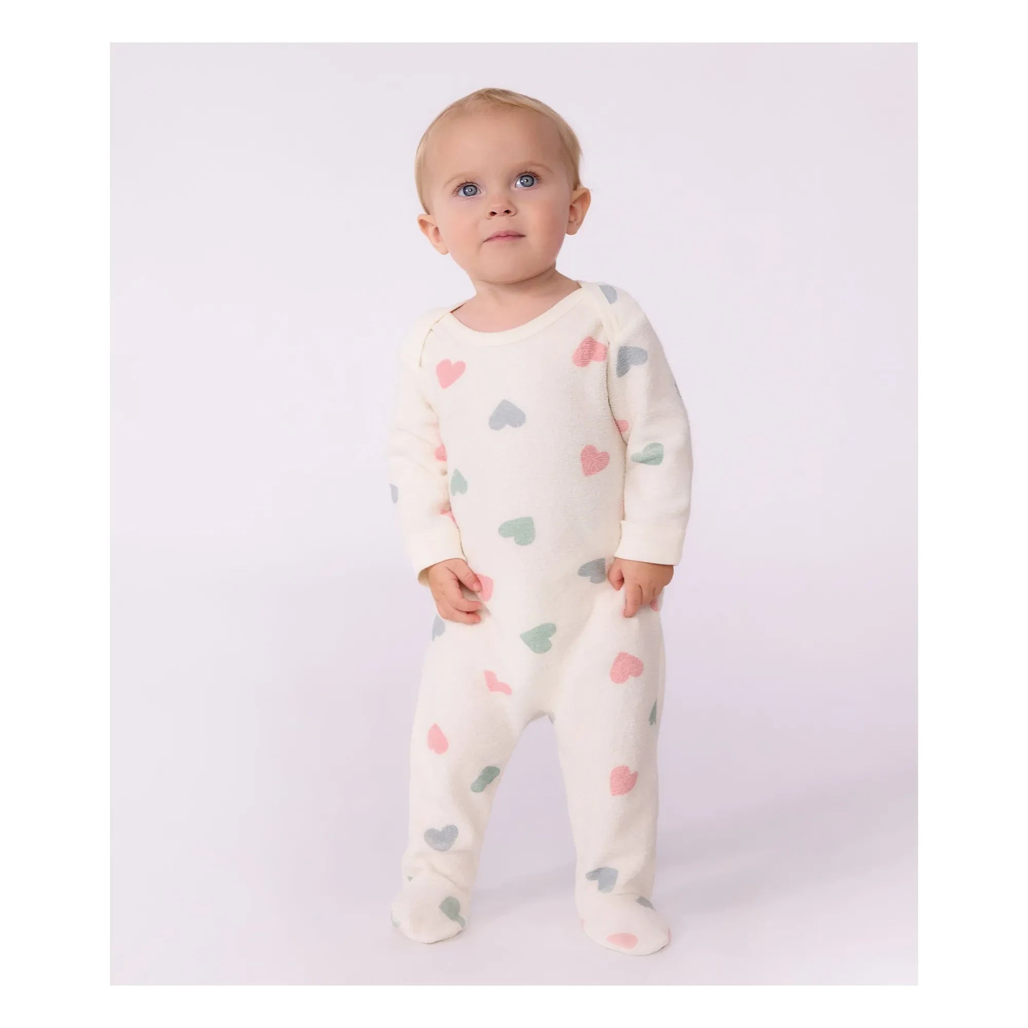 Petit Bateau - Sleep Well Schaumstoff-Herz-Pyjamas | Ecru