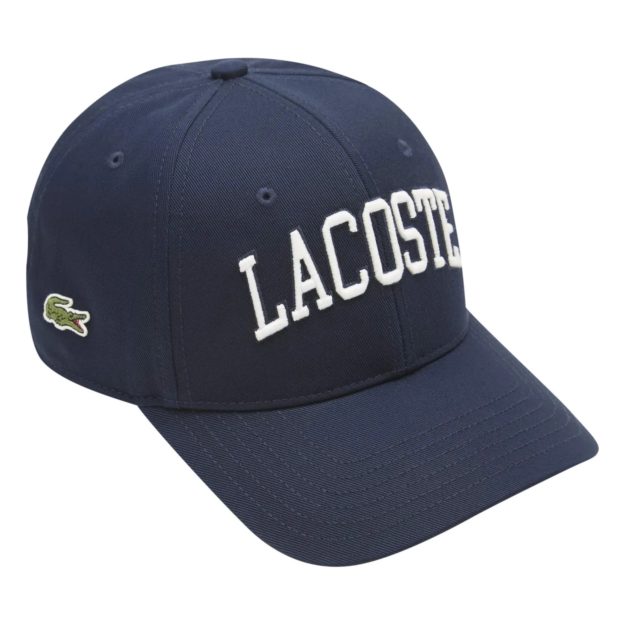 Lacoste - Wordmark Logo Bio-Baumwollmütze | Marineblau