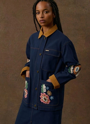 Louise Misha - Amelia Baumwolljacke | Dunkelblau