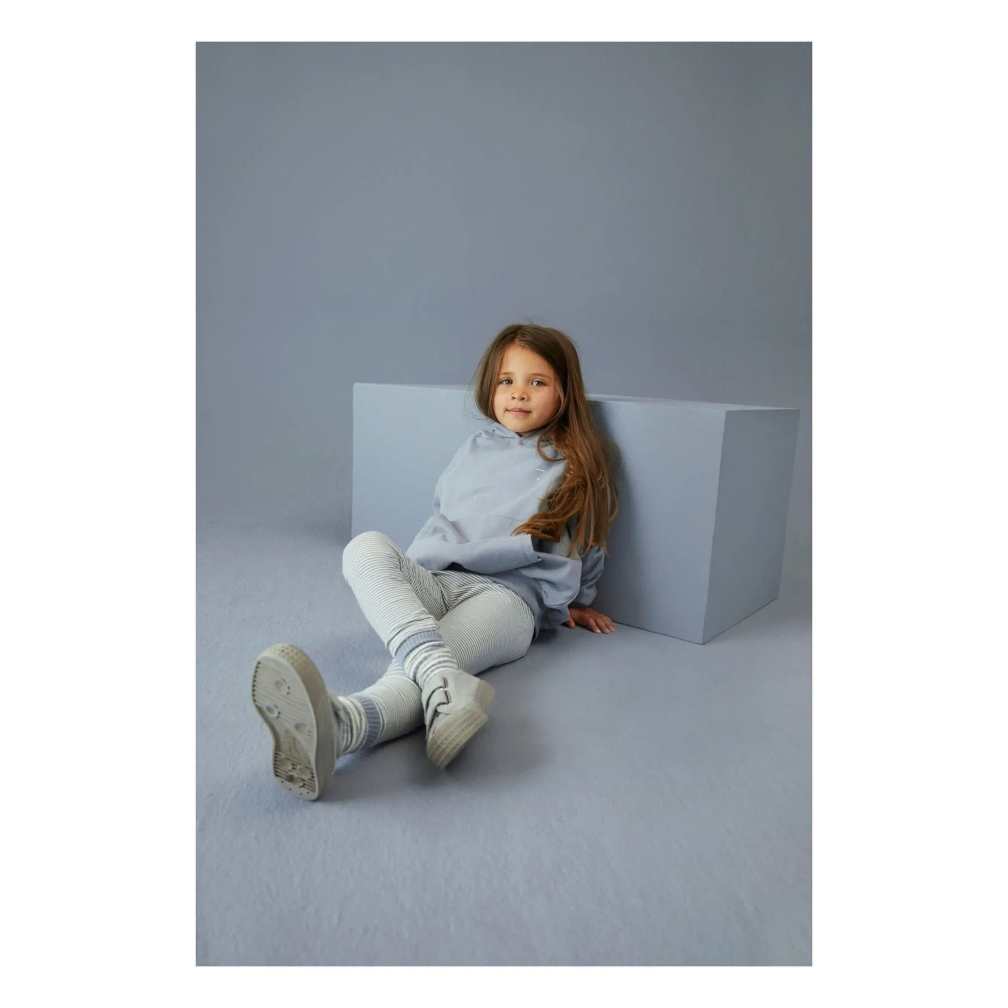 Gray Label - Gestreifte Leggings aus Bio-Baumwolle | Eisblau