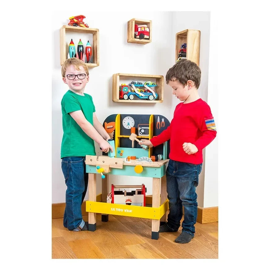 Le Toy Van - Werkbank mit 12 Zubehörteilen