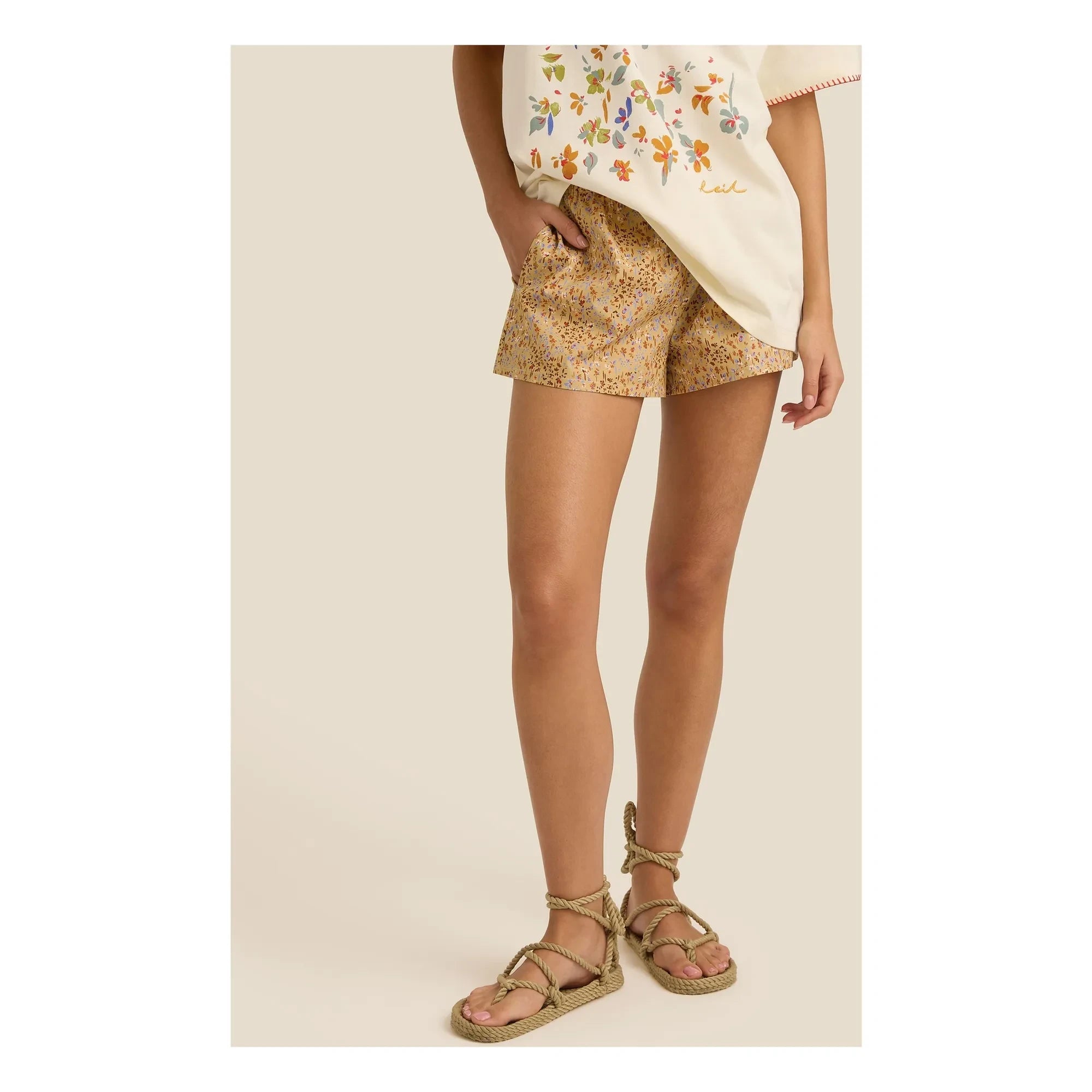 Soleil Soleil - Mia Baumwollshorts | Sand