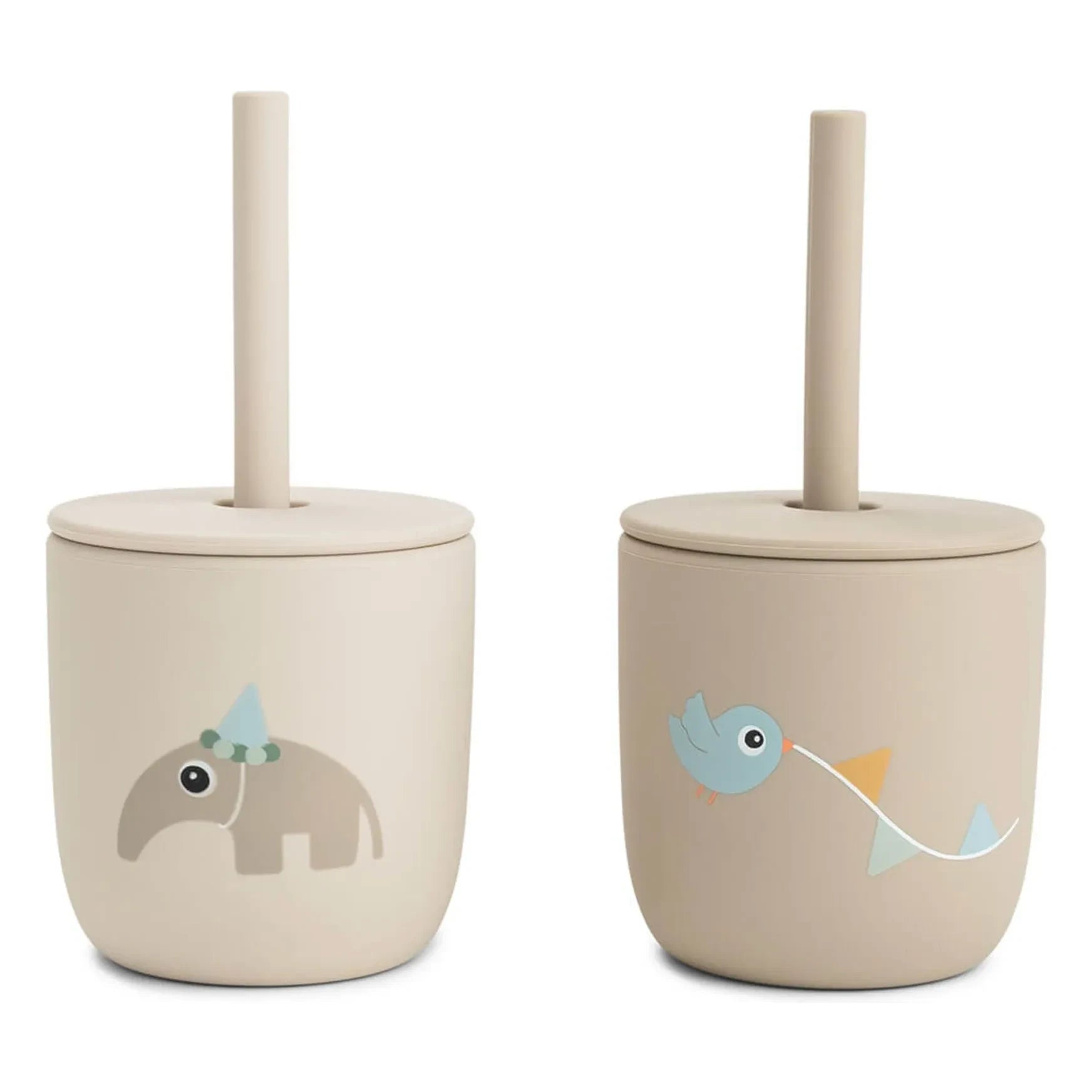 Done by deer - Strohhalm-Feierbecher - 2er-Set | Sand