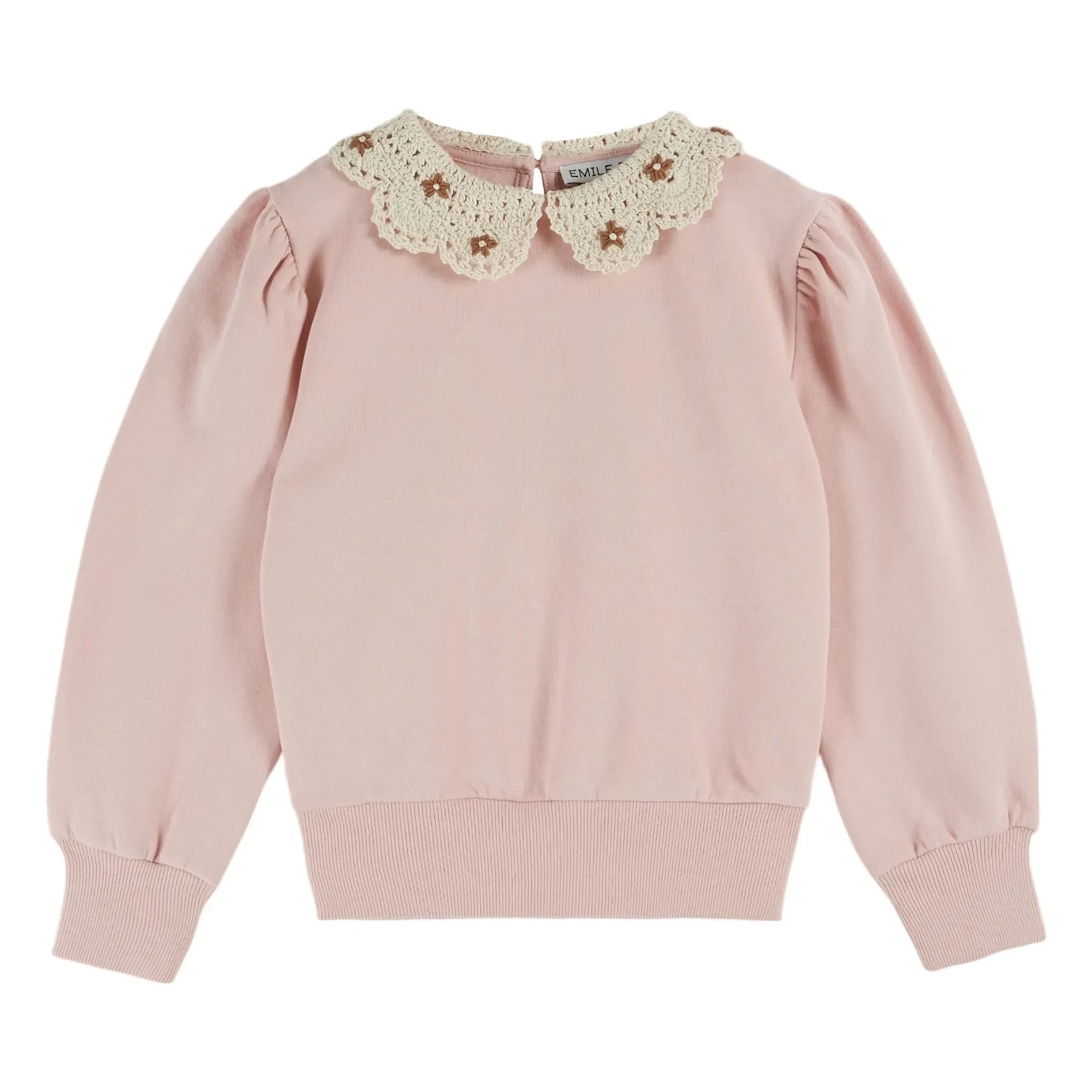 Emile et Ida - Claudine Yaka Sweatshirt Bio-Baumwolle | Rosa