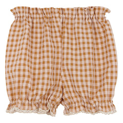 birinit - Vichy Shorts aus Bio-Baumwolle | Karamell