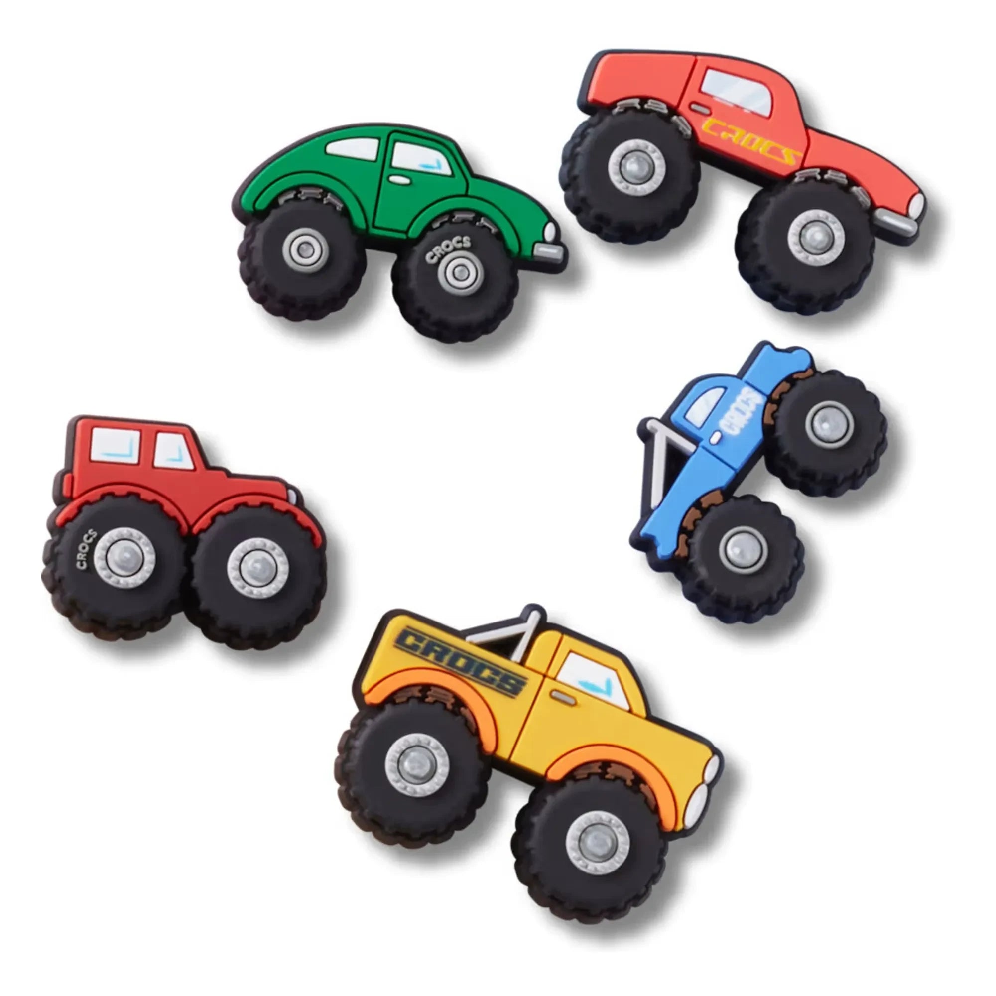 Crocs - 5er-Set Jibbitz Monster Trucks | Rot