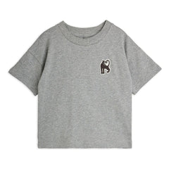 Mini Rodini - Panther T-Shirt aus Bio-Baumwolle | Grau meliert