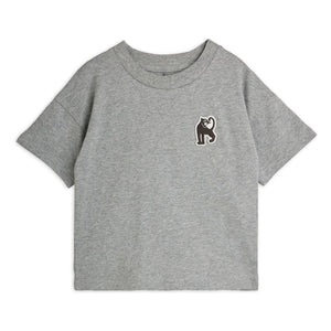 Mini Rodini - Panther T-Shirt aus Bio-Baumwolle | Grau meliert
