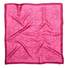 Becksöndergaard - Stencia Lale Seidenschal | Fluoreszierendes Pink