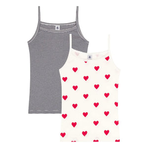 Petit Bateau – 2er Pack Trägertops – Damenkollektion | Weiß