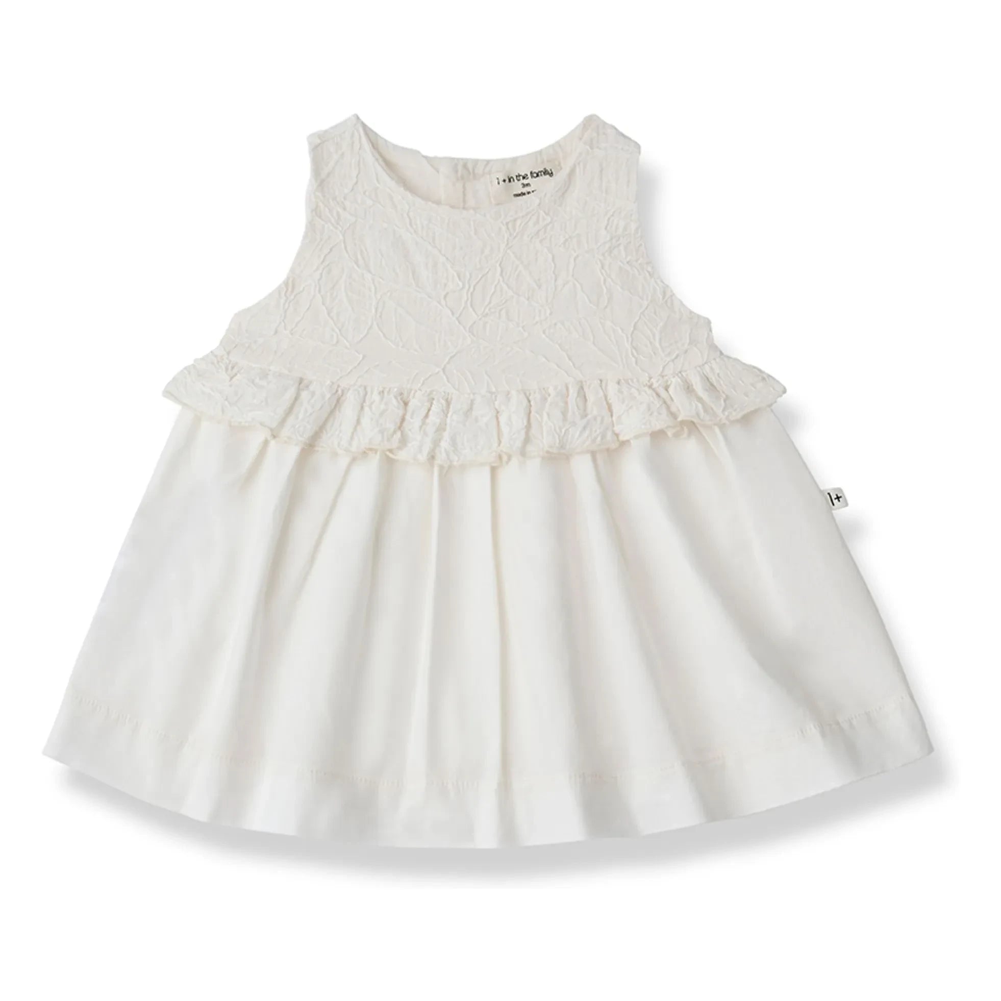1+ in the family - Cadaques Besticktes Kleid | Weiß