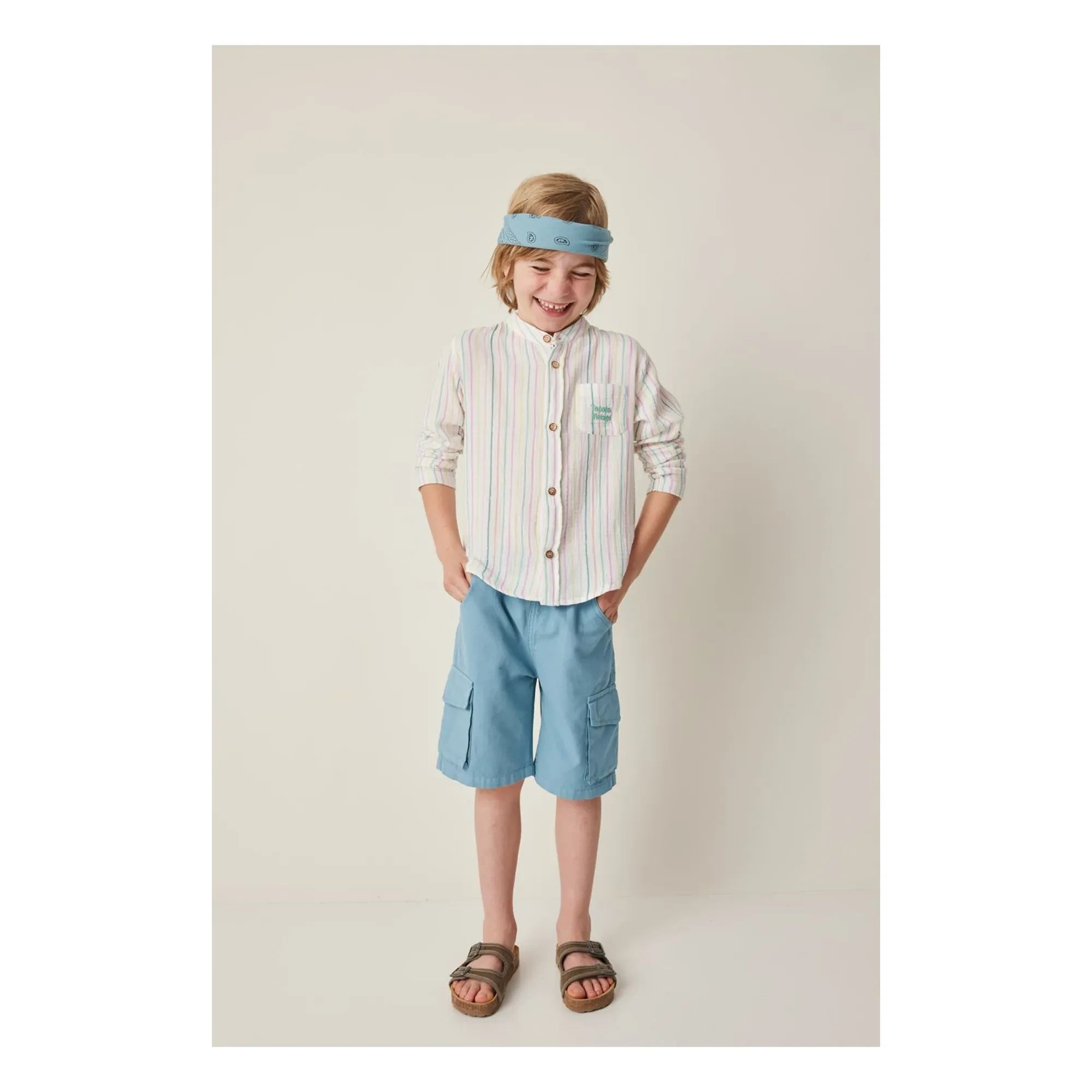 Tocoto Vintage - Baby gestreiftes Hemd | Weiß