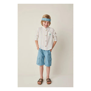 Tocoto Vintage - Baby gestreiftes Hemd | Weiß