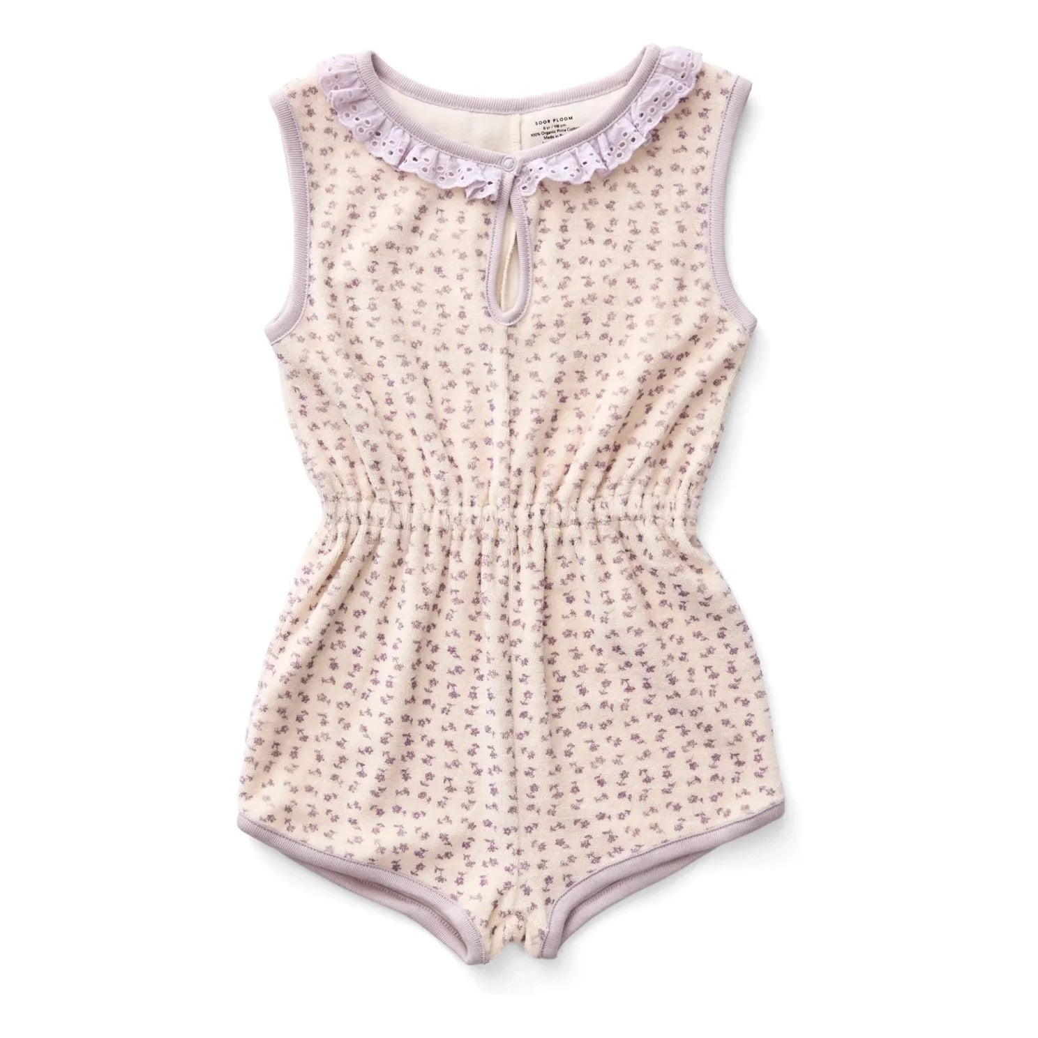 Soor Ploom - Combishort Club Fleurie Bio-Baumwolle | Gebrochenes Weiß
