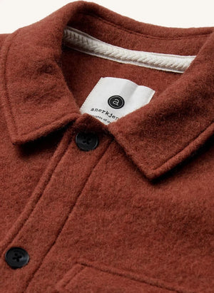 Anerkjendt - Akoscar Woll Overshirt | Terracotta