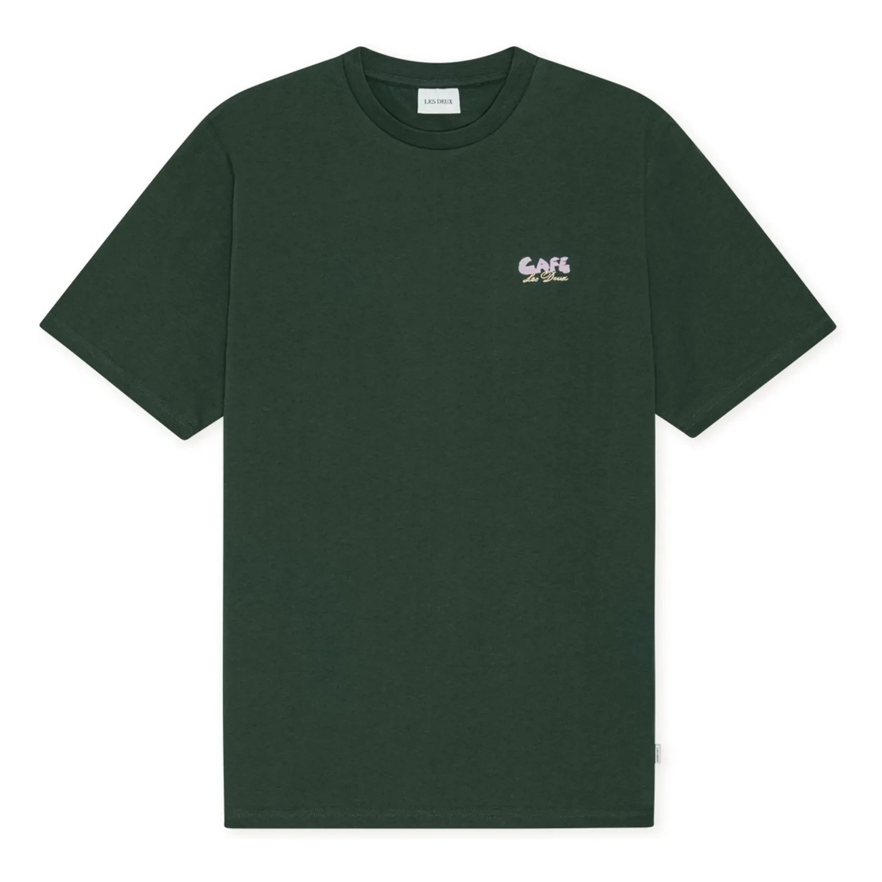 Les Deux - T-Shirt Café | Dunkelgrün