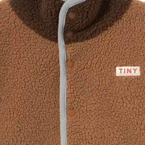 Tinycottons – Sherpa-Jacke mit Farbblock-Design | Braun