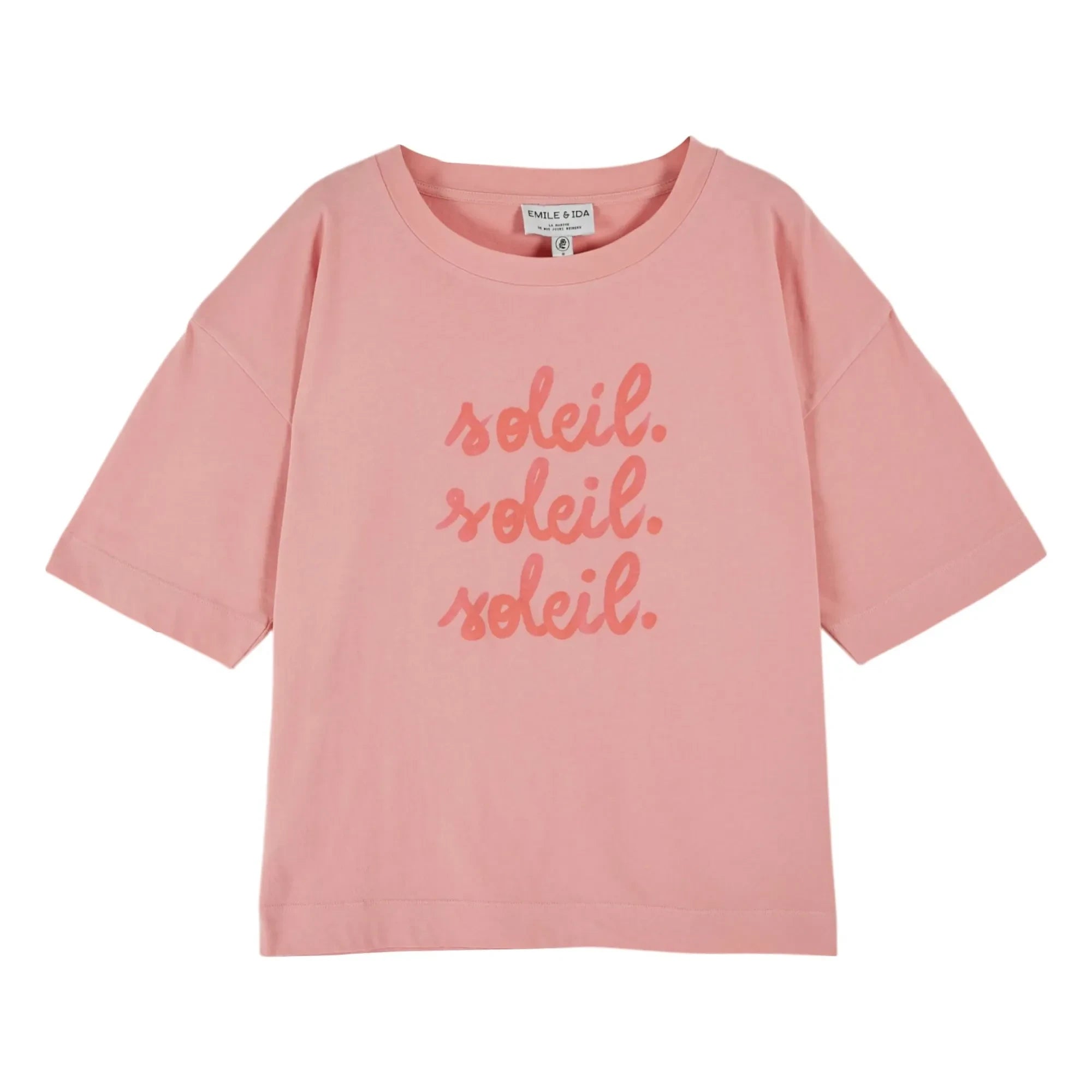 Emile et Ida - T-Shirt Soleil aus Bio-Baumwolle | Rosa