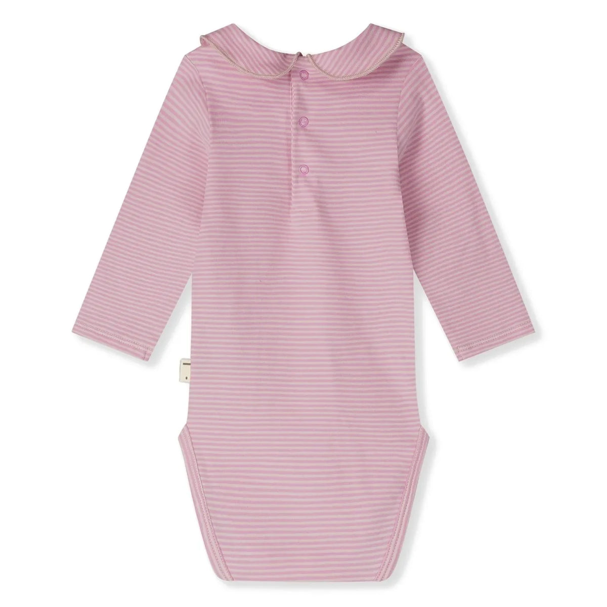 Gray Label - Çizgili Claudine yaka body Organik pamuk | Pembe
