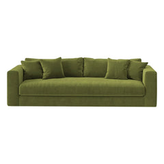 Panac Edition - Bellechasse 3-Sitzer Sofa aus Roh-Samt - 240 cm | Moosgrün