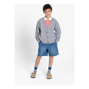 Smallable Kid - Tom Ample Jeans-Shorts | Blau