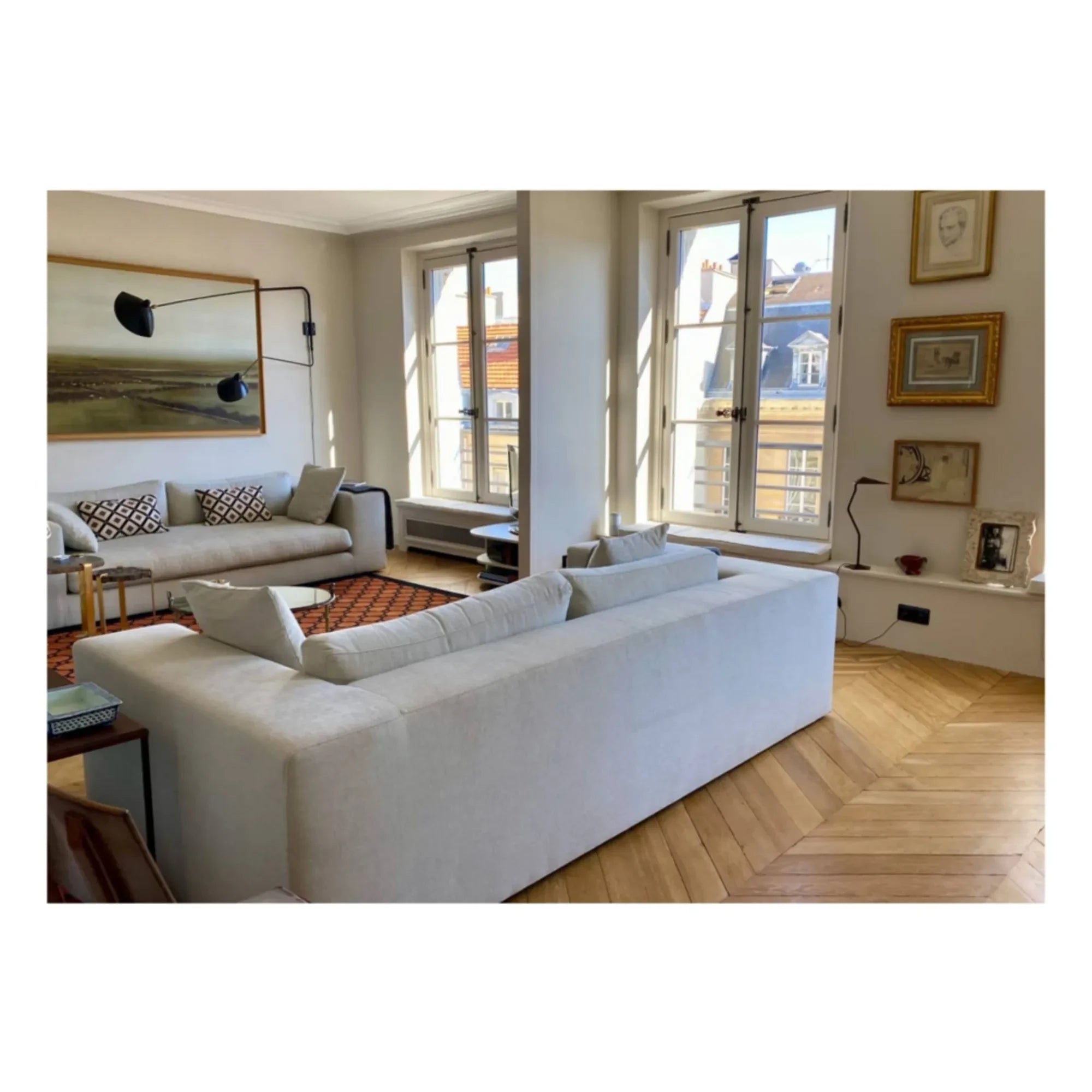 Panac Edition - Bellechasse 4-Sitzer Sofa, roher Samt - 275 cm | Marineblau