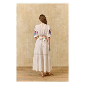 Louise Misha - Aurelia Kleid aus Bio-Baumwolle | Weiß
