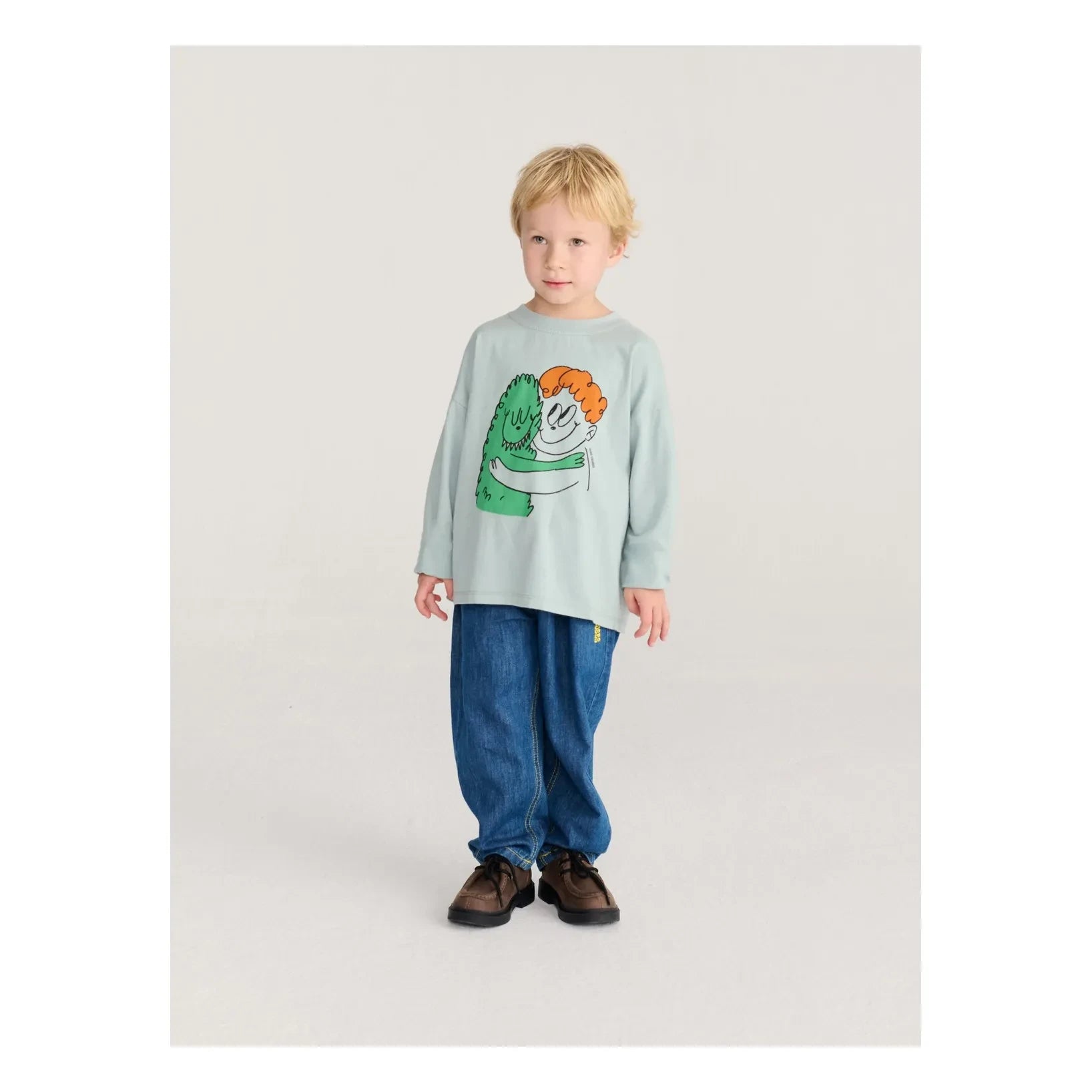Bobo Choses – Monster-T-Shirt aus Bio-Baumwolle | Hellblau