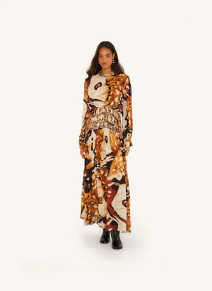 Farm Rio - Borbofly Makramee-Kleid | Terrakotta