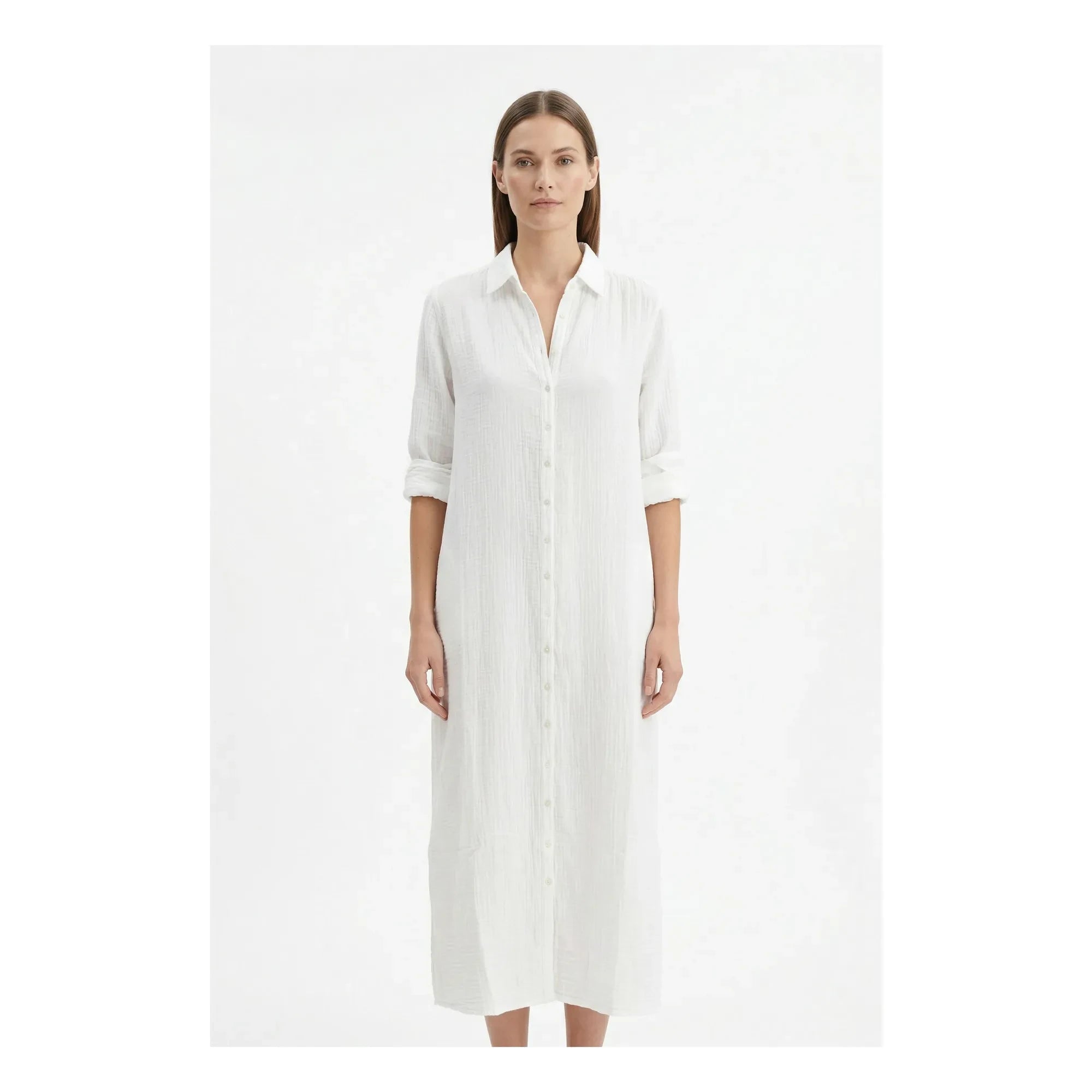 Xirena - Boden Baumwollkleid | Weiß