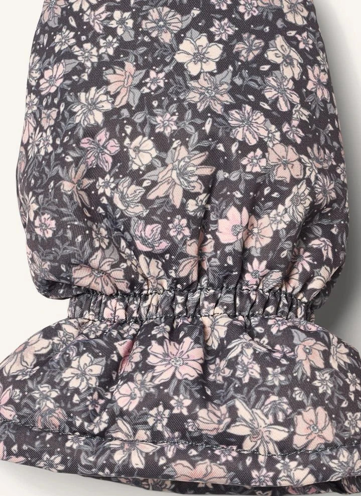 Wheat - Muffu Aus recycelten Fasern gefertigte Handschuhe mit Blumenmuster | Rosa