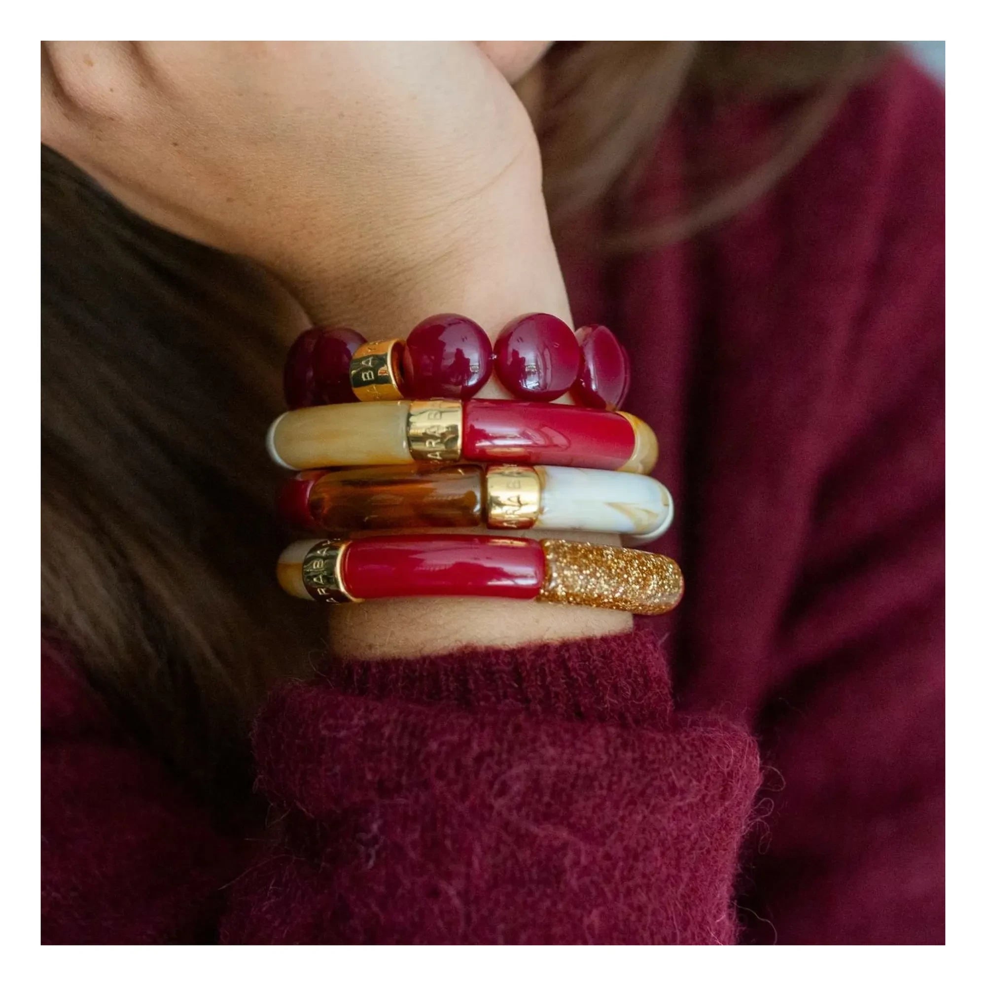 Parabaya - Sol 2 Armband | Rot