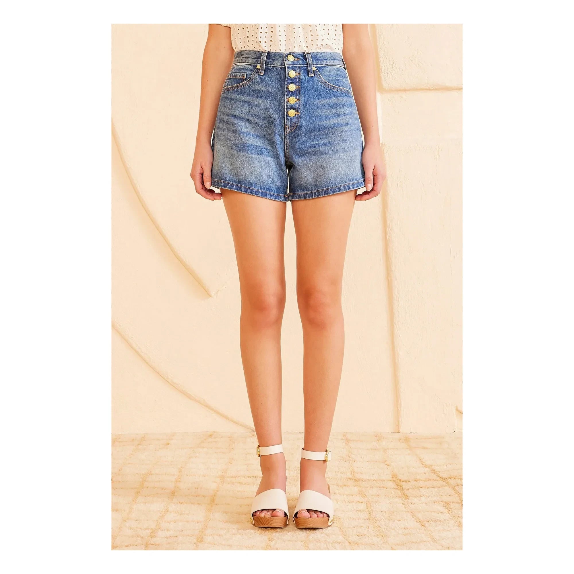 Ulla Johnson - The Greta Kurz | Mittleres Blau