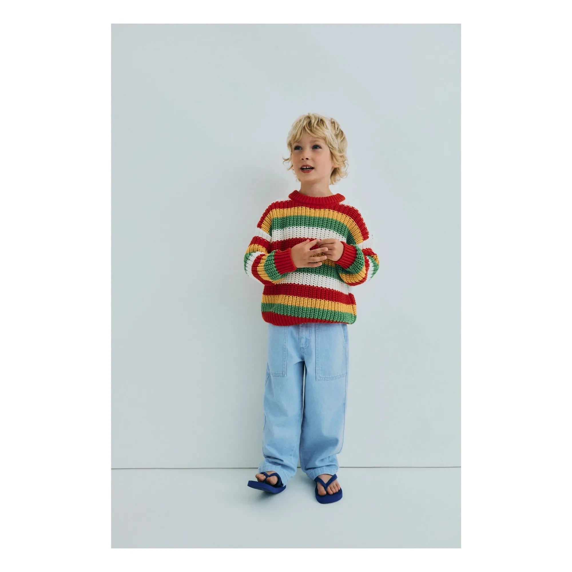 the new society - Lantana Gestreifter Pullover | Rot
