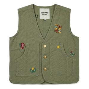 Hundred Pieces – Mara Ärmellose Jacke Stiefel | Mandelgrün