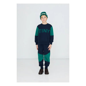 Tinycottons – Jogginghose aus Bio-Baumwolle mit Farbblock-Design | Marineblau