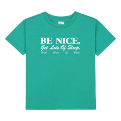 Sporty & Rich - Be Nice T-shirt Geri dönüştürülmüş pamuk | Turkuaz