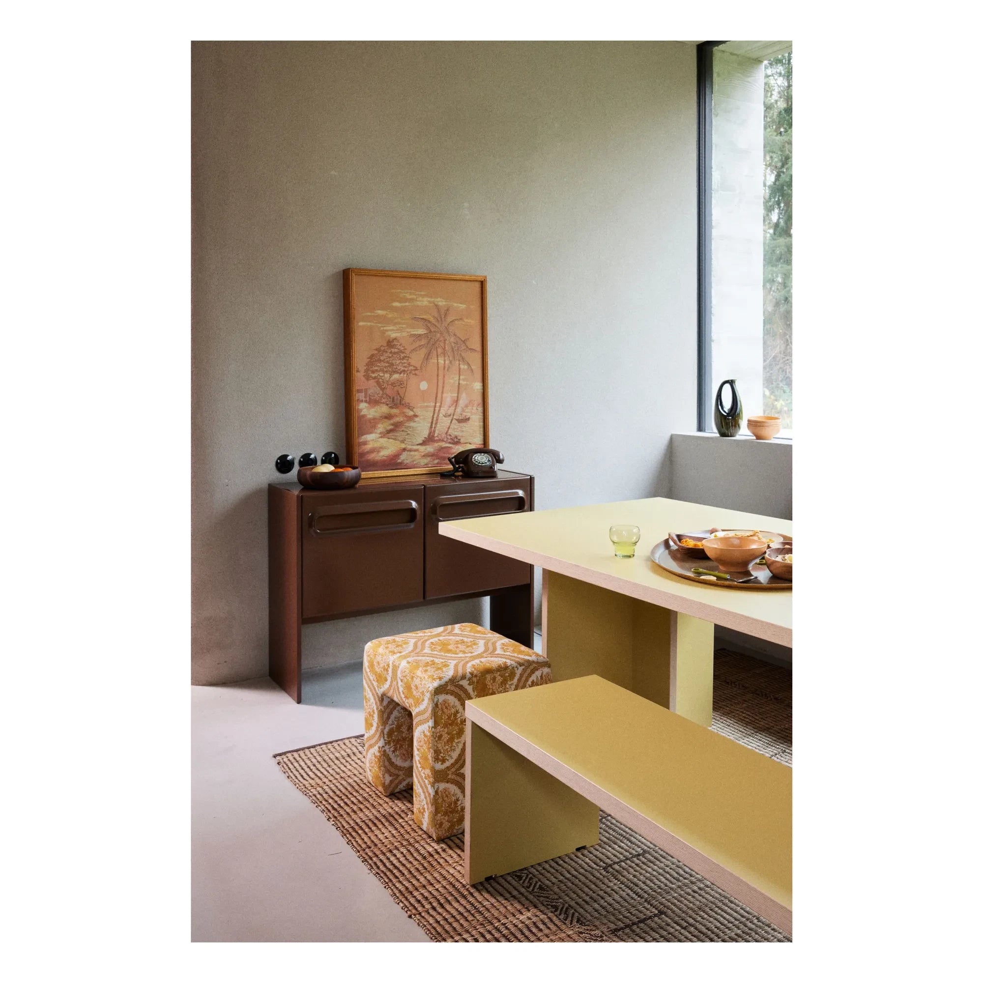 HKliving – Lobbyhocker | Gelb