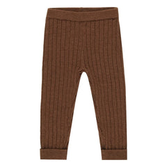 Rylee + Cru - Mini File gerippte Leggings mit Detail | Braun