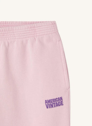 American Vintage - Plizzy Baumwoll Jogginghose | Puderrosa