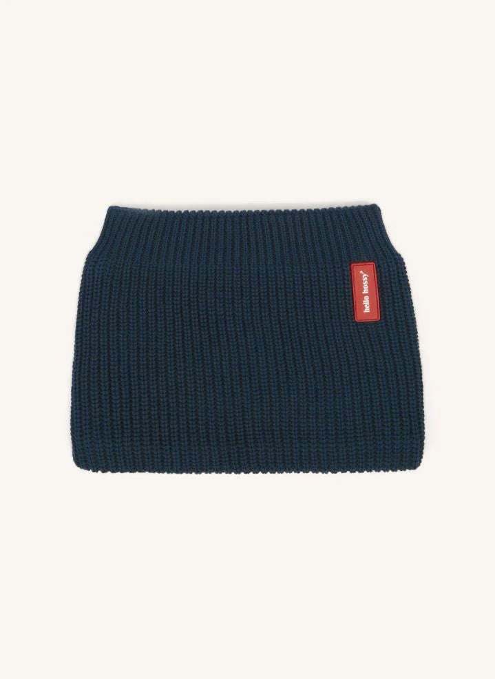Hello Hossy - Cocoon Organische Baumwolle Polo Schlauchschal | Blau