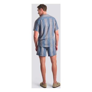 Bather - Coral Fiesta Hemd | Hellblau
