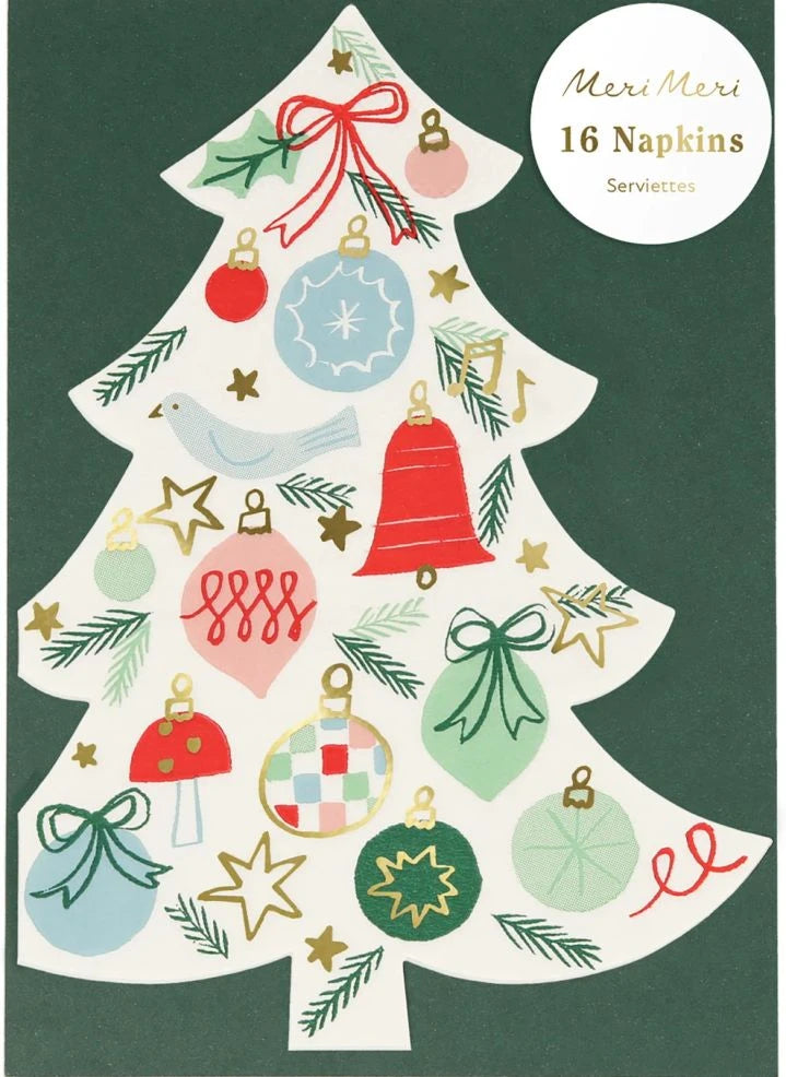 Meri Meri - Tannenbaum-Servietten - 16er Set