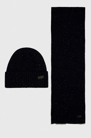 Barbour Carlton Fleck Mütze und Schal Geschenkset