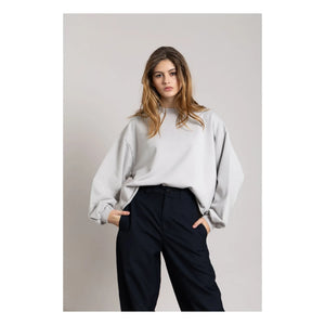 Smallable Woman - Bria Bio-Baumwoll-Sweatshirt | Perlgrau