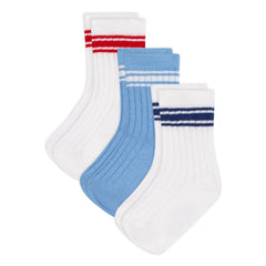 Petit Bateau – 3er-Set Sport-Rippensocken | Weiß
