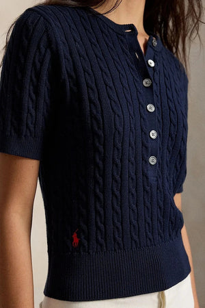 Polo Ralph Lauren kadın pamuk kısa kollu kazak
