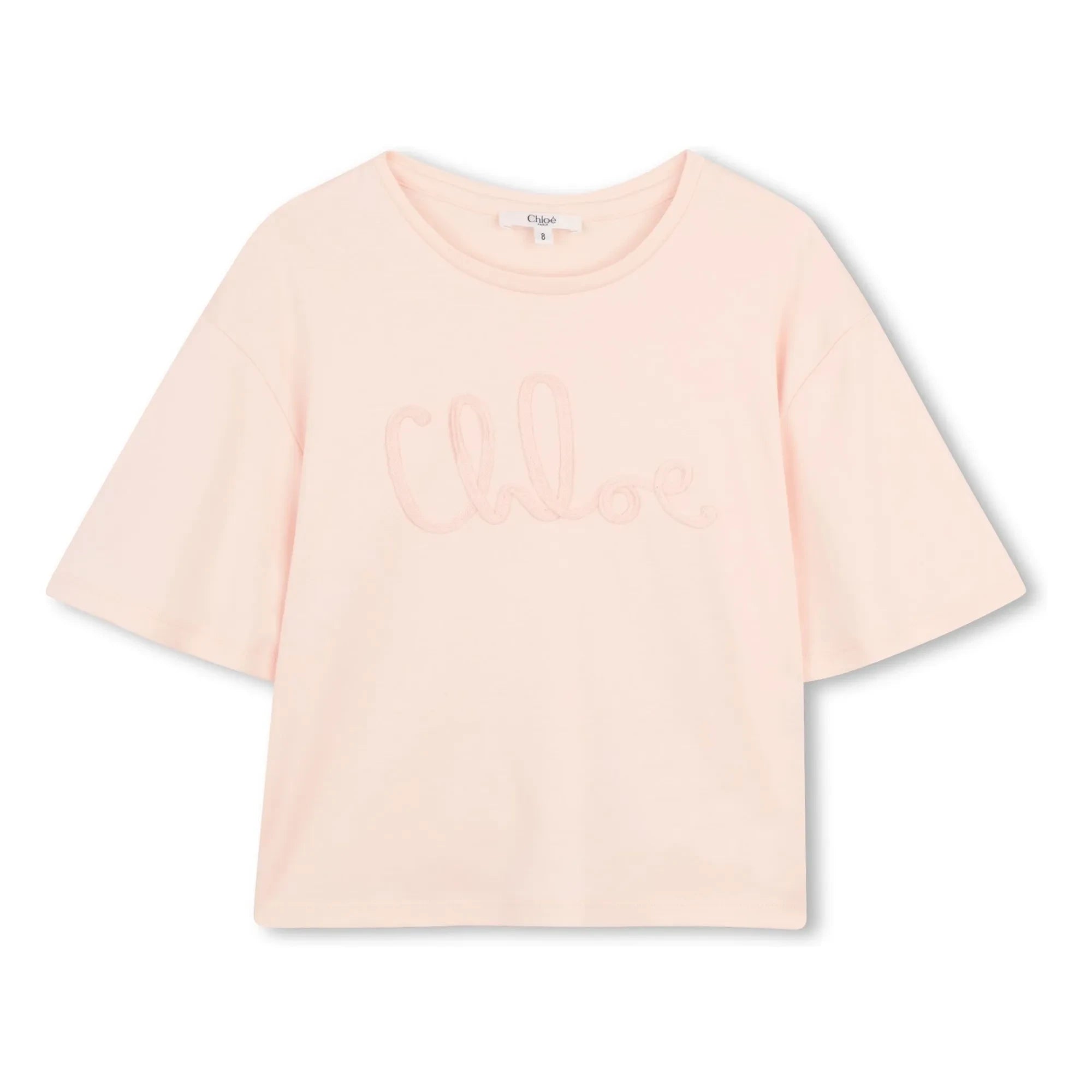 Chloé - Logo T-Shirt Bio-Baumwolle | Pfirsich